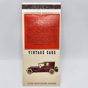 Vintage Matchbook Vintage Cars 1921 Locomobile Bridgeport Connecticut Collectibl